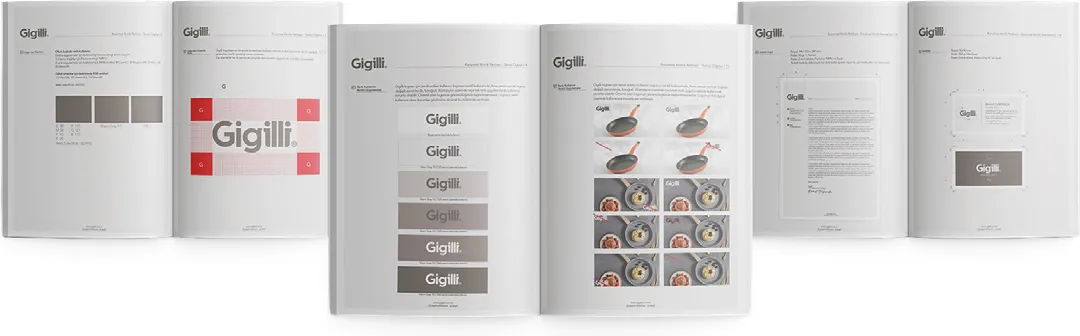 Gigilli marka kılavuzu ve katalog sayfaları