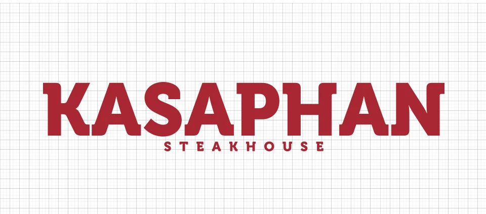 Kasaphan Steakhouse logosu ızgara üzerinde